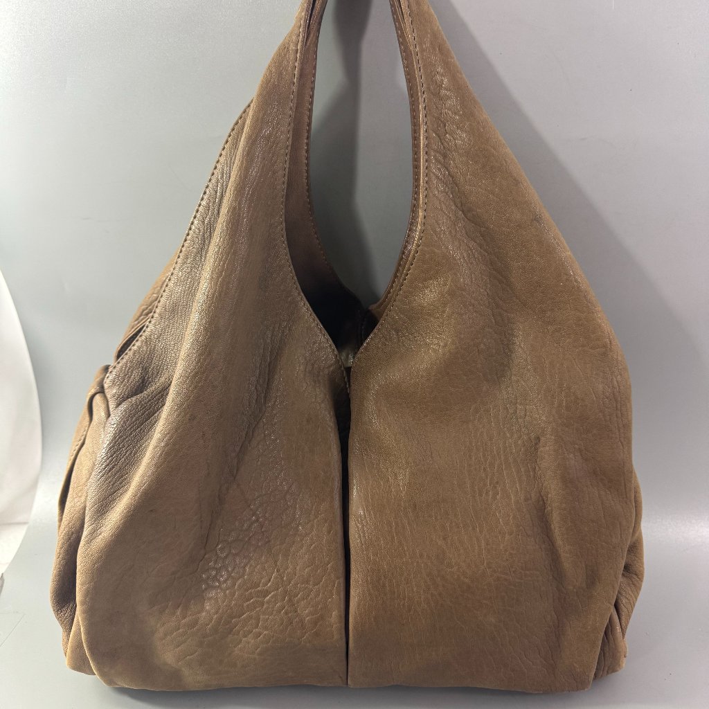 Sondra Roberts Brown Leather Large Shoulder Bag
